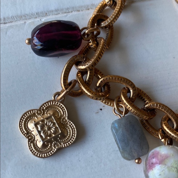 Chicos Gold Charm Bracelet with Multicolor Accents - Picture 2 of 4